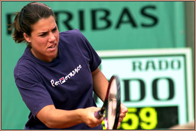 French Open 2000: practising before the tournament began