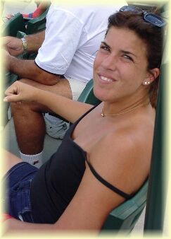 supporting boyfriend Xavier Malisse of Belgium at ATP Orlando 2000  2000 TennisHit.com