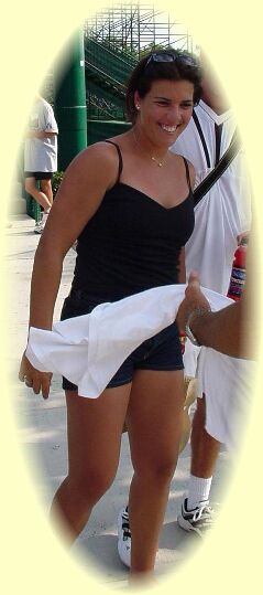 supporting boyfriend Xavier Malisse of Belgium at ATP Orlando 2000  2000 TennisHit.com