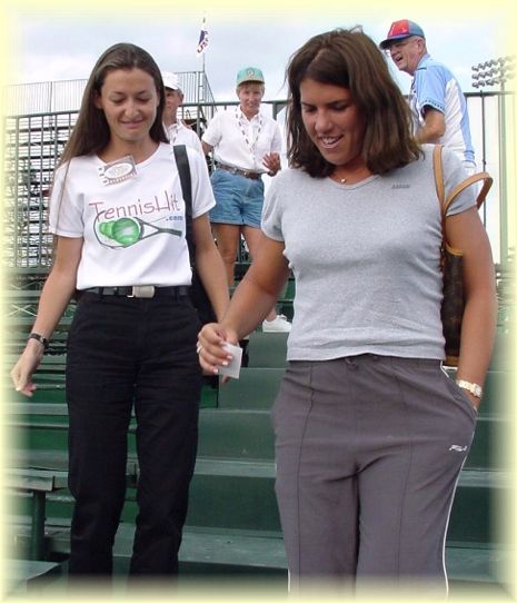 supporting boyfriend Xavier Malisse of Belgium at ATP Orlando 2000  2000 TennisHit.com