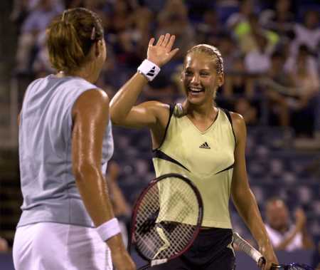 US Open 2000: 1R doubles with Anna Kournikova
